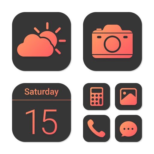 Wow Coral Dark - Icon Pack