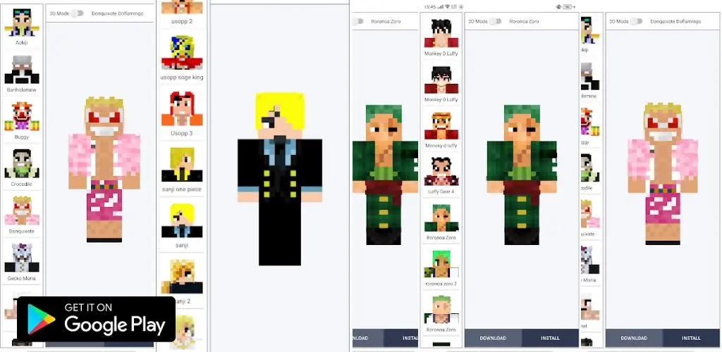 Download one piece skin for roblox android on PC