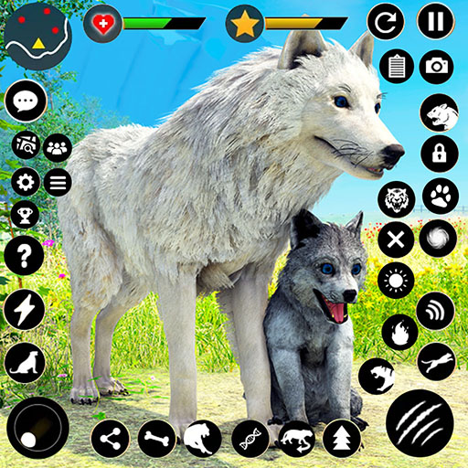 虚拟北极狼家庭模拟器：动物游戏