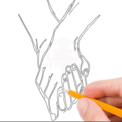 Draw hands holding