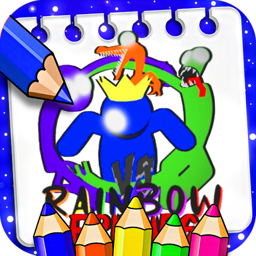 Rainbow Friends coloring Blue