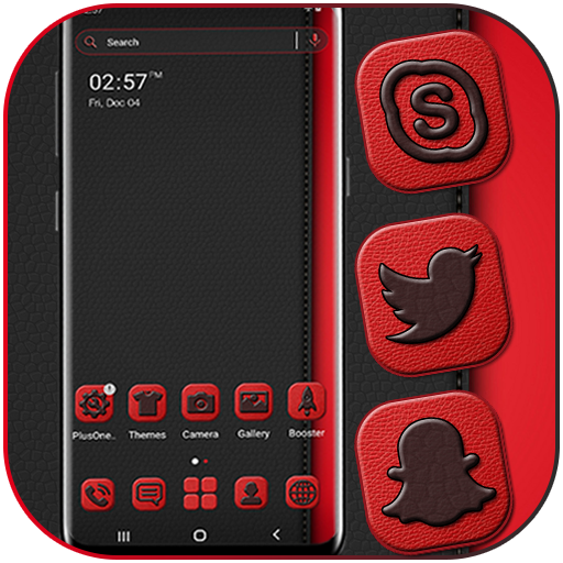 Black Red Leather Theme