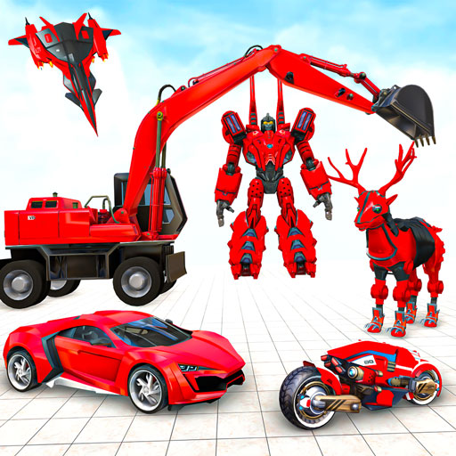 Mech Excavator Robot Car Games