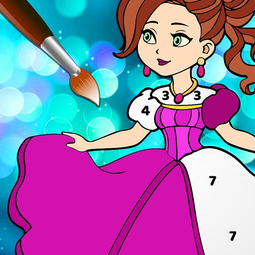 Princess Kids Color By Number