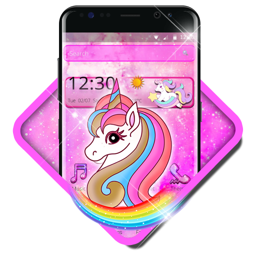 Galaxy Glitter Unicorn Theme