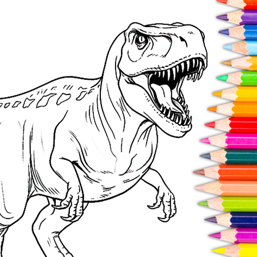 Dinozor oyunu - Sayılı boyama
