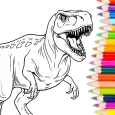 Dinozor oyunu - Sayılı boyama