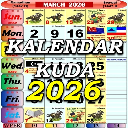 Kalendar Kuda 2026 - MALAYSIA