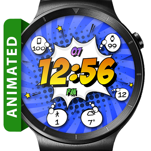 Comic Pow HD Watch Face