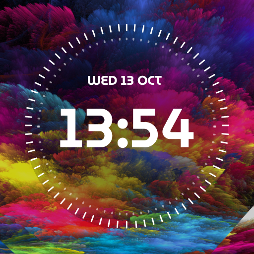 Clock Wallpaper with Date