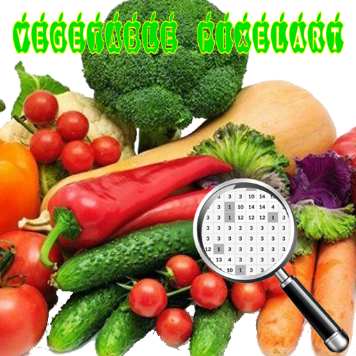 Vegetable Pixel Art: Coloring by Numbers