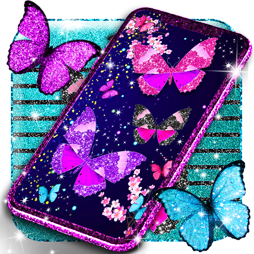 Glitter butterfly wallpapers