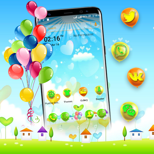 Balloon Heart Launcher Theme