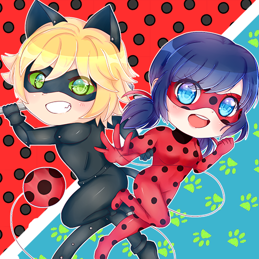 Ladybug e Cat Noir - Chibi