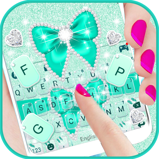 Tema Keyboard Green Diamond Bo