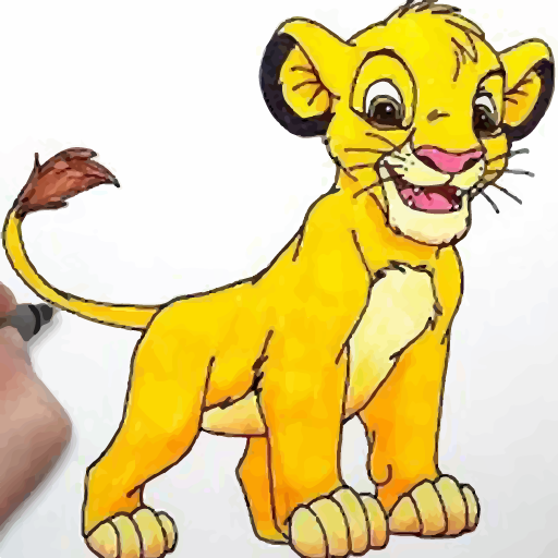 How to draw the lion king