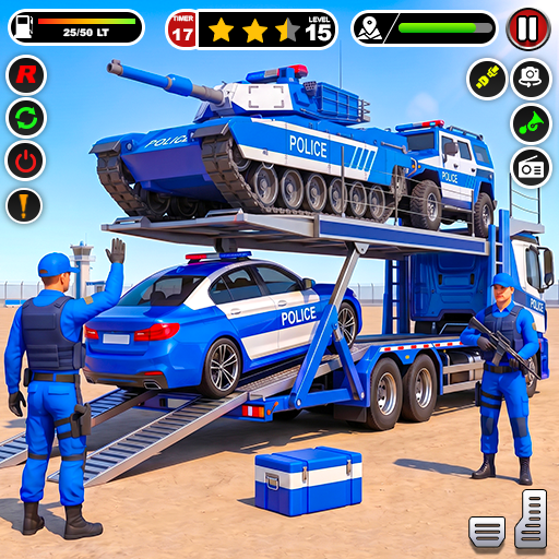 Police Plane Transporter Game