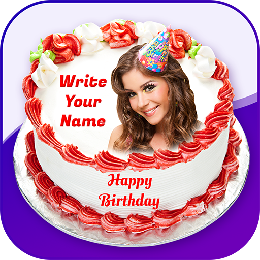 Name photo on Birthday Cake