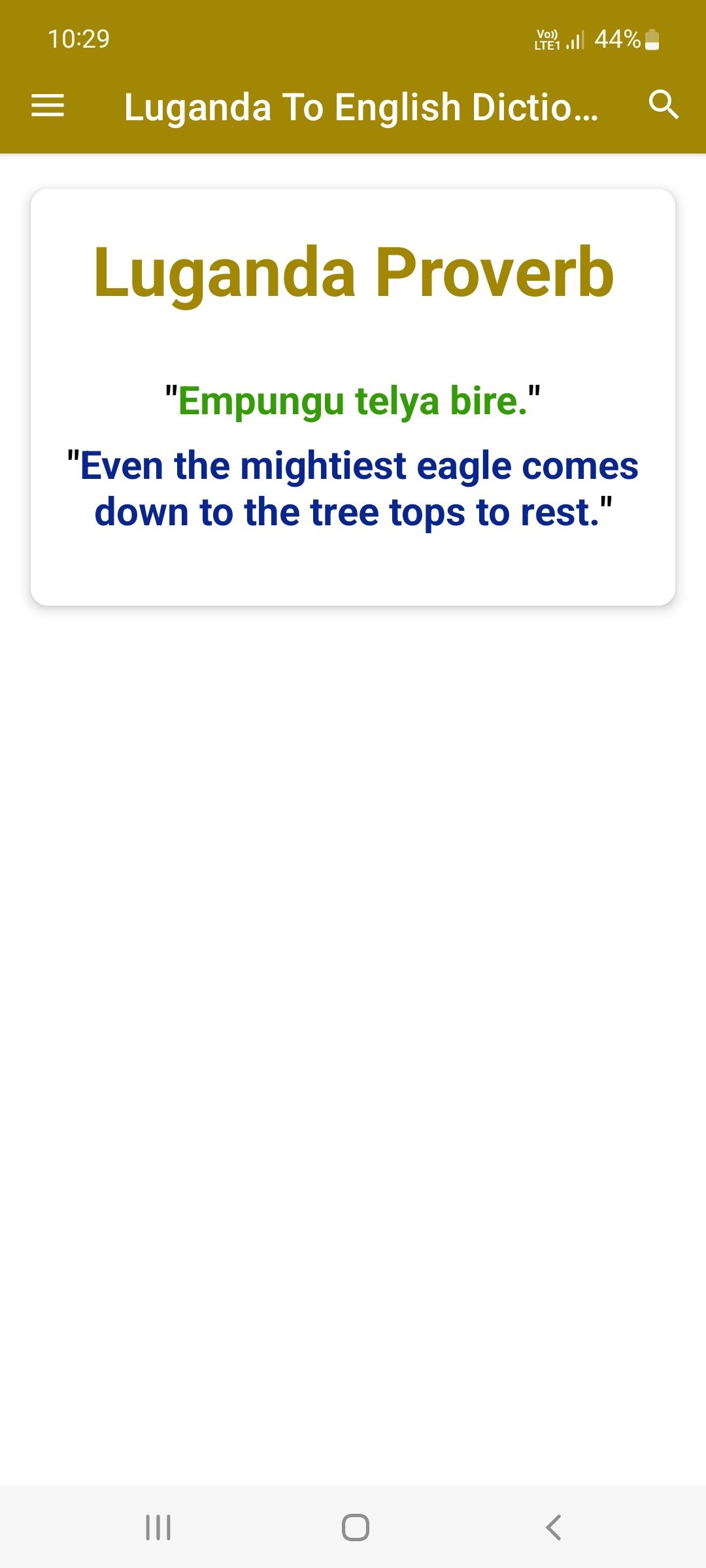 Download Luganda To English Dictionary android on PC