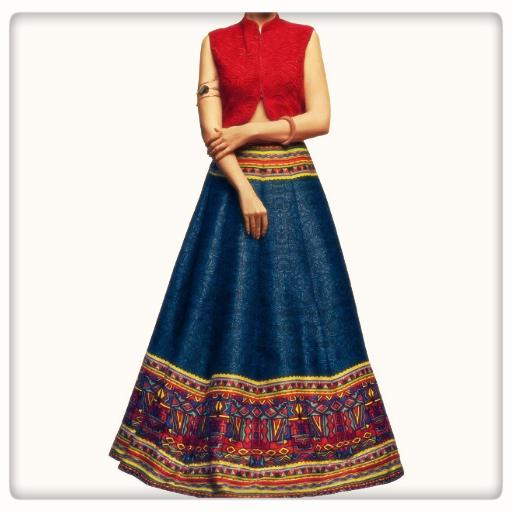 Crop Tops and Long Skirt Desig