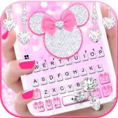 Pink Minny Bow कीबोर्ड