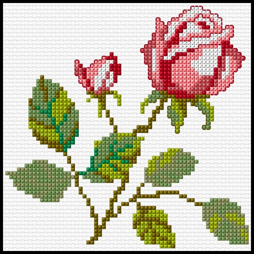 bunga cross stitch