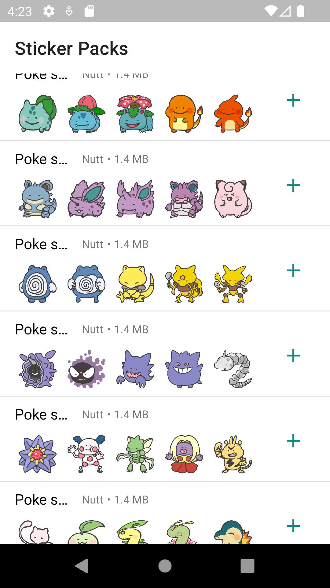 Download poke stickers android on PC