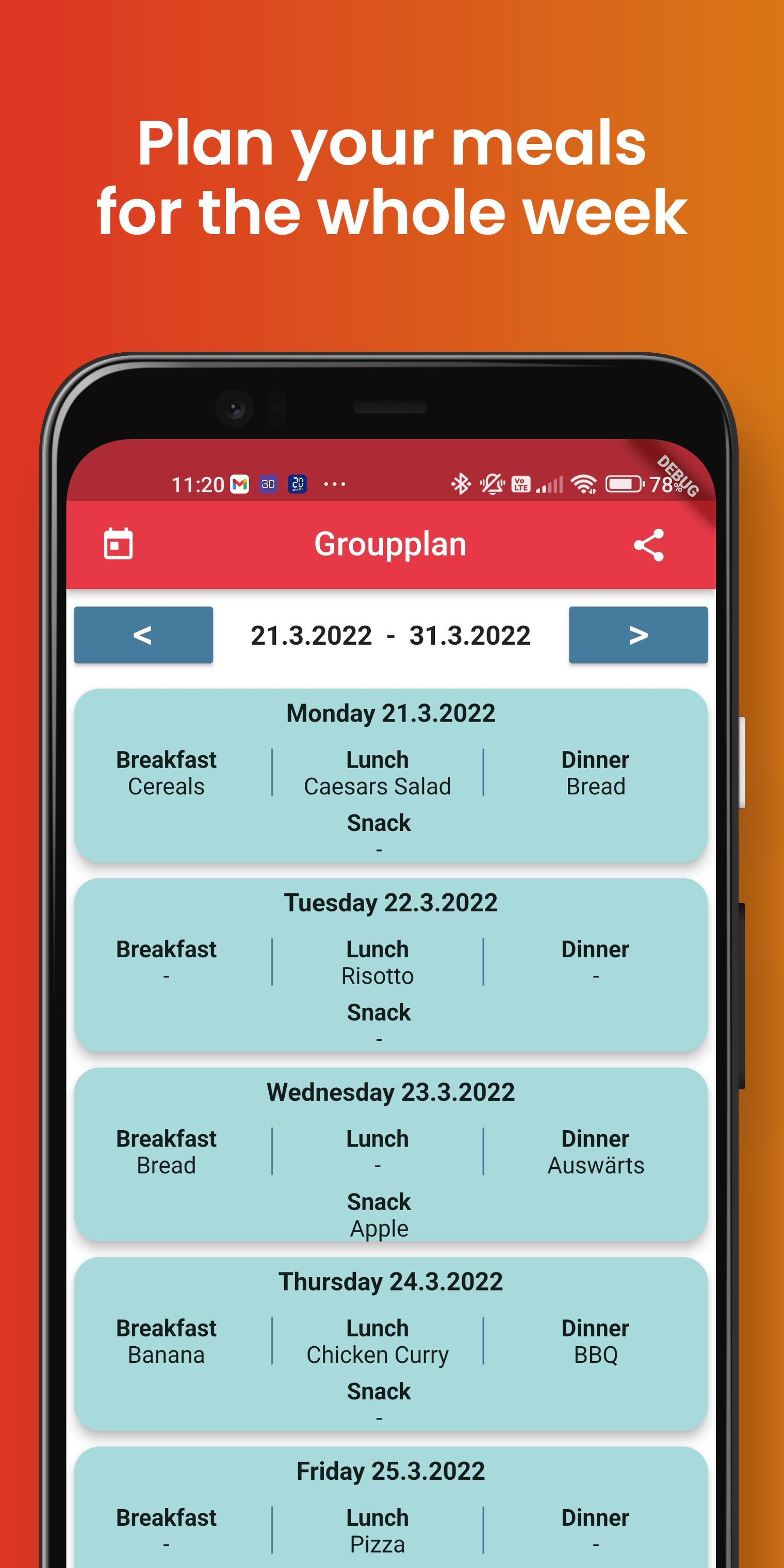 Download Mealpy - Weekly Meal Planner android on PC