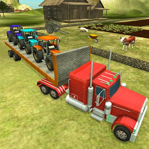 ladang traktor pengangkutan 3d