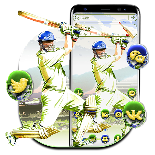 Cricket Batsman Launcher Theme