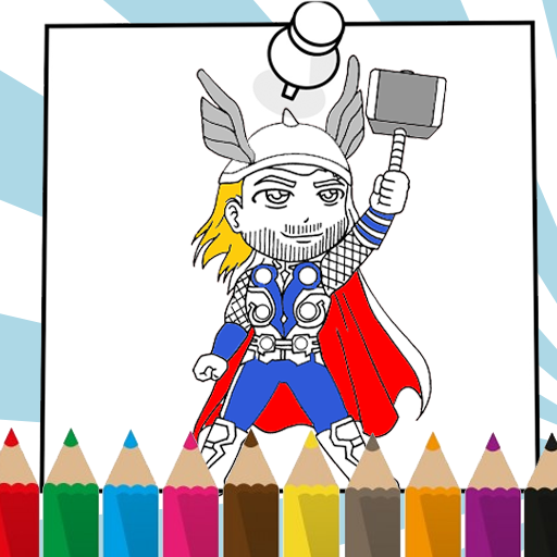 Thor Superhero Coloring Book