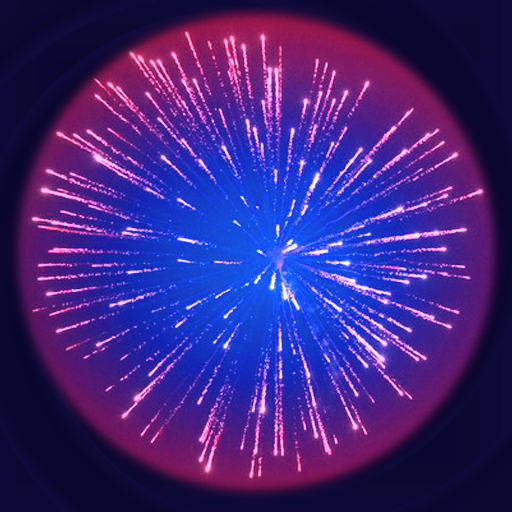 Color Fireworks. Lines connect