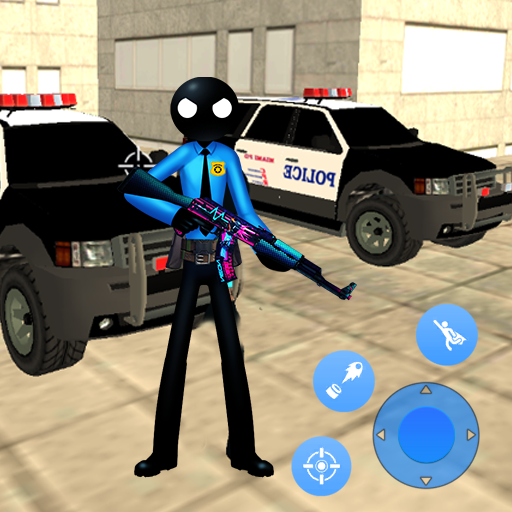 Police Superhero Stickman Rope Hero Gangstar Crime