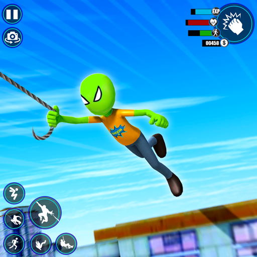 Stickman Rope Hero Gangster - 