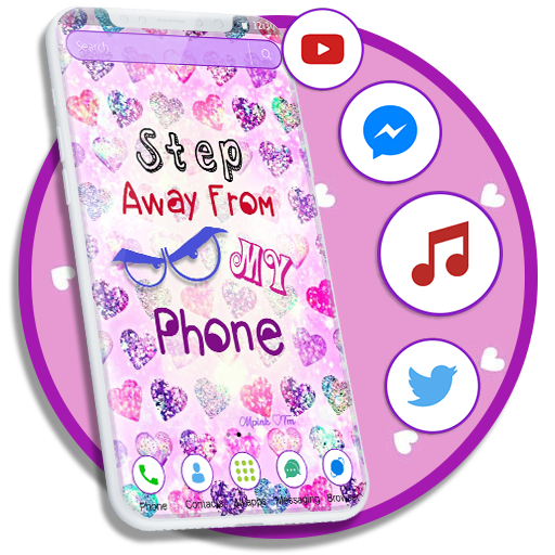 Cute Girly Lock screen Wallpaper Launcher Theme