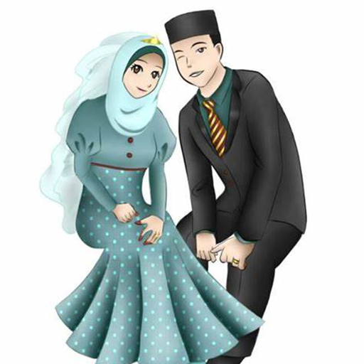 wallpaper anime muslim couple