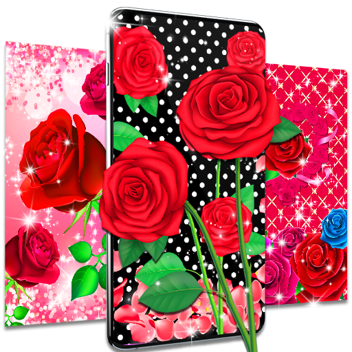 Pink red roses live wallpaper