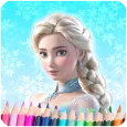 ICE Princess Coloring Game.