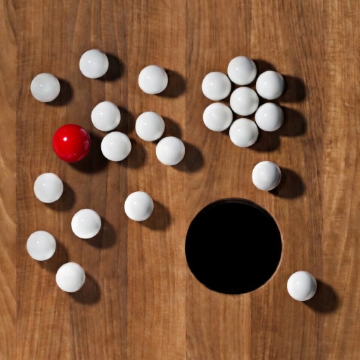 Roll Balls into a hole