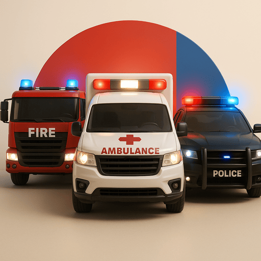 Police Car Firetruck Ambulance