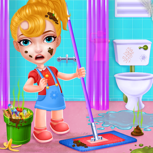 保持你的房子清潔-女孩家庭清理遊戲