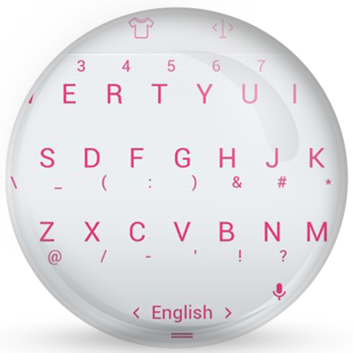 Keyboard Theme Flat White Pink