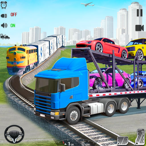 車の輸送トラックのゲーム