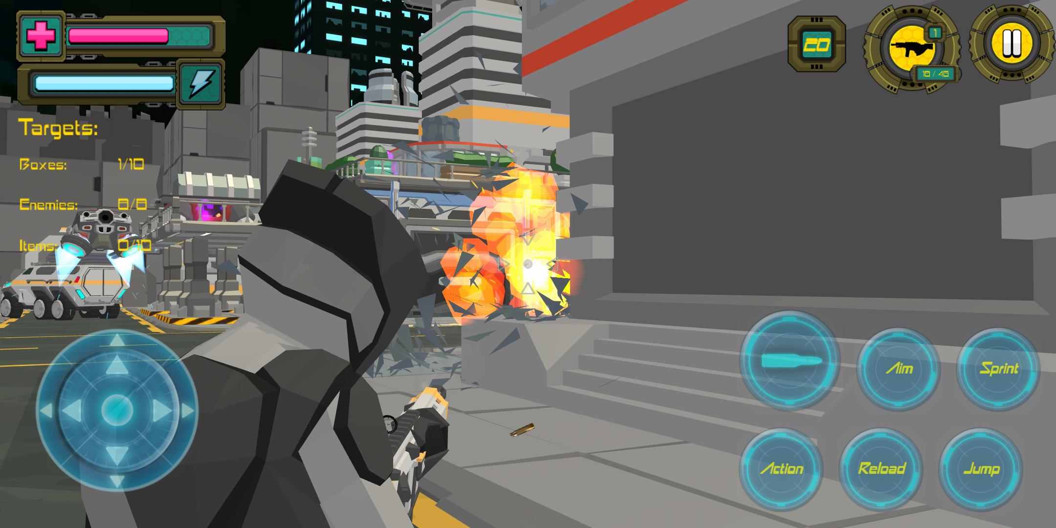 Download Polygon Cyber Shooting Games android on PC