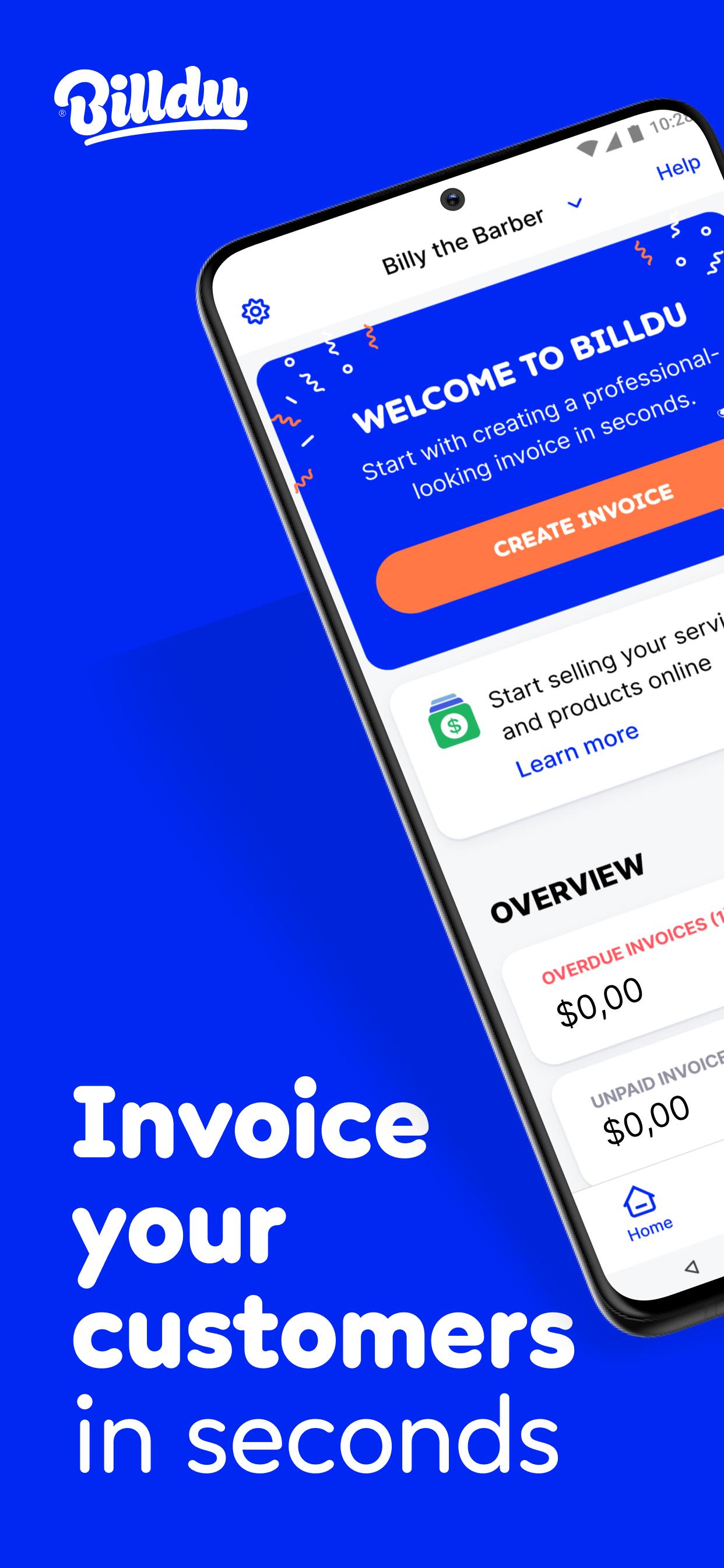 Download smart invoice maker by billdu android on pc