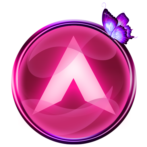 Arc Launcher Pembe Kelebek Tema + Icon Pack