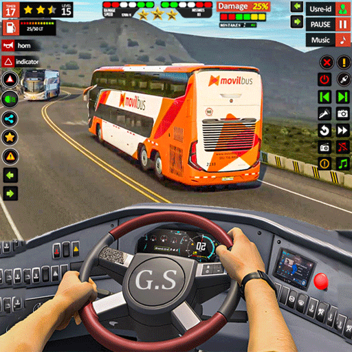 Hill Bus Driving Bus Game 3D
