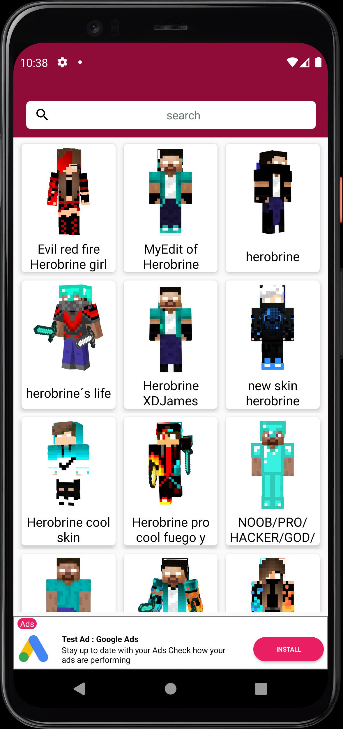 Скачать Skin de Herobrine Minecraft на ПК | Официальный представитель  GameLoop