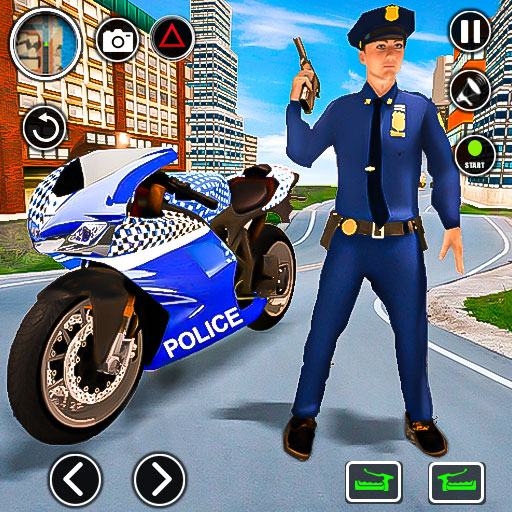 यूएस पुलिस मोटर बाइक चेस