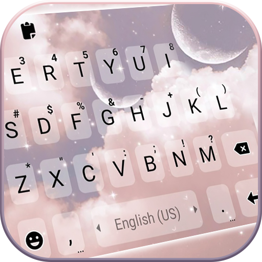 Starry Moon Sky Keyboard Backg